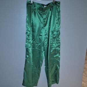 A New Day Emerald Satin Trousers